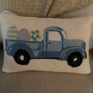 Easter needlepoint pillow. New. $32